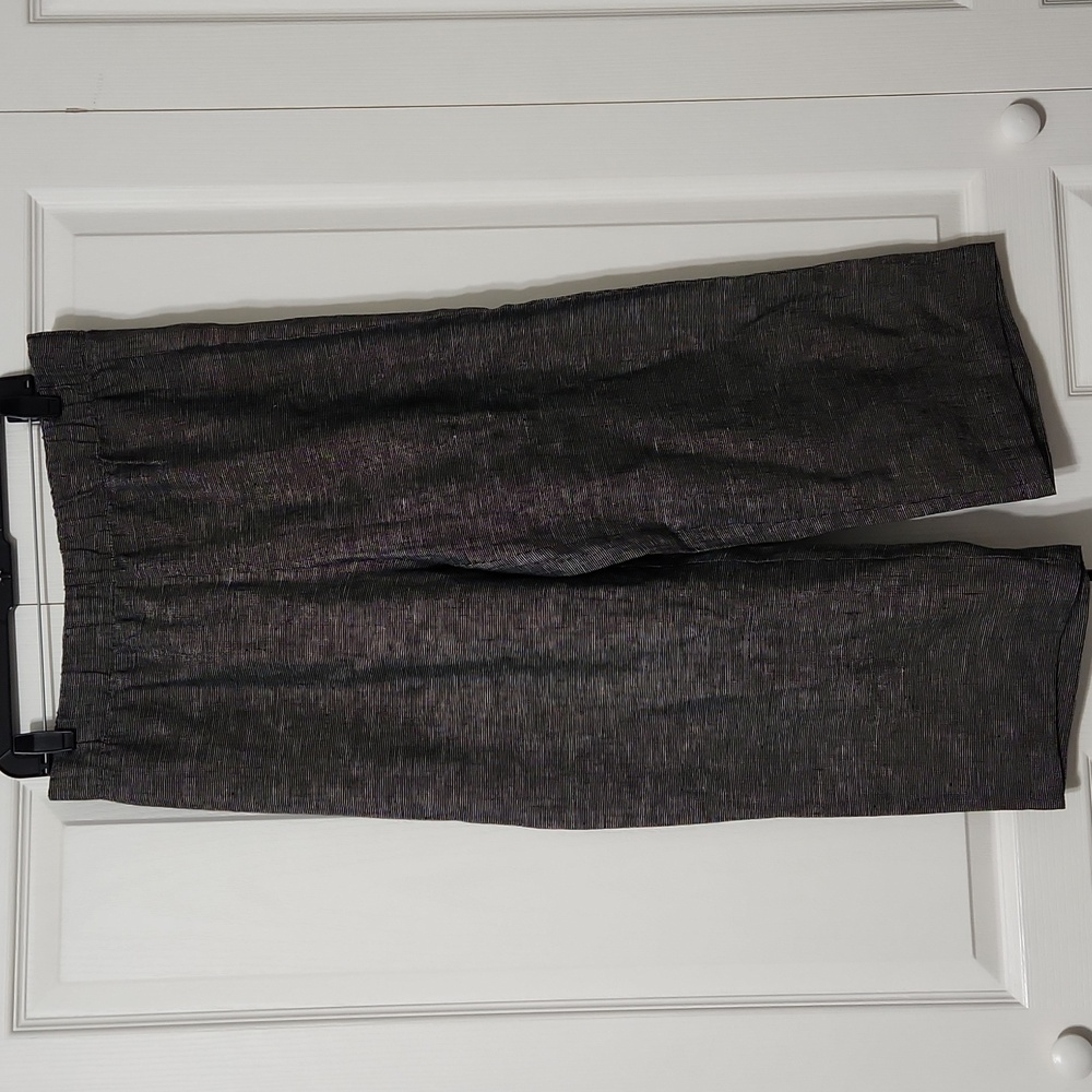NWT Eileen Fisher Organic Linen Tweed Cropped Pant. Size M - Picture 3 of 9